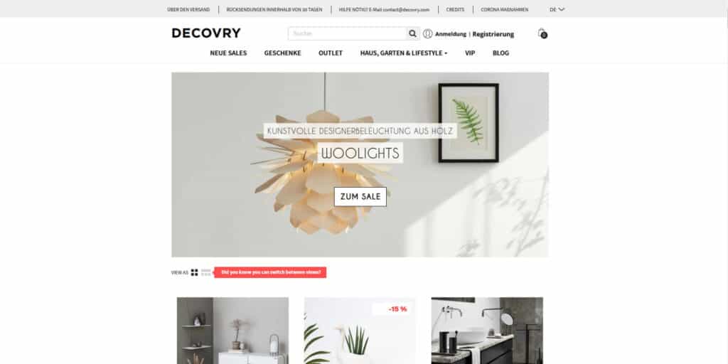 DECOVRY - die besten Möbel Online Shops